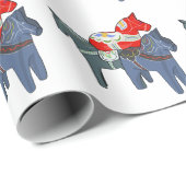 Dala Horses Cadeaupapier (Rol Hoek)
