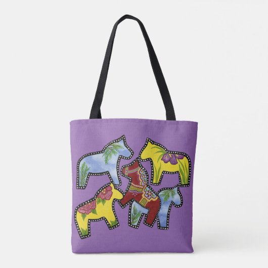 Dala Horses Canvas tas (Achterkant)