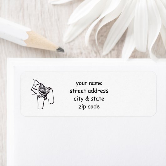 Dala Horses Etiket (Insitu)