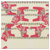 Dala Horses Fabric Stof (Close Up)
