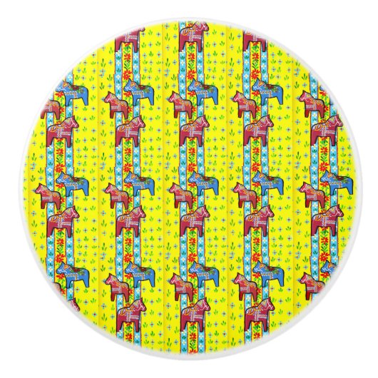 Dala Horses Keramische Knop (Voorkant)