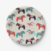 Dala Horses Paper Borden Papieren Bordje (Voorkant)