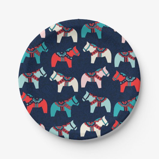 Dala Horses Paper Borden Papieren Bordje (Voorkant)