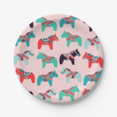 Dala Horses Paper Borden Papieren Bordje (Voorkant)