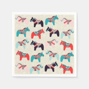 Dala Horses Paper Napkins Servet