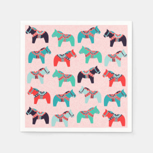 Dala Horses Paper Napkins Servet