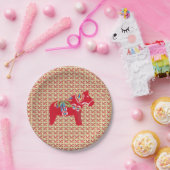 Dala Horses Papieren Bordje (Feest)