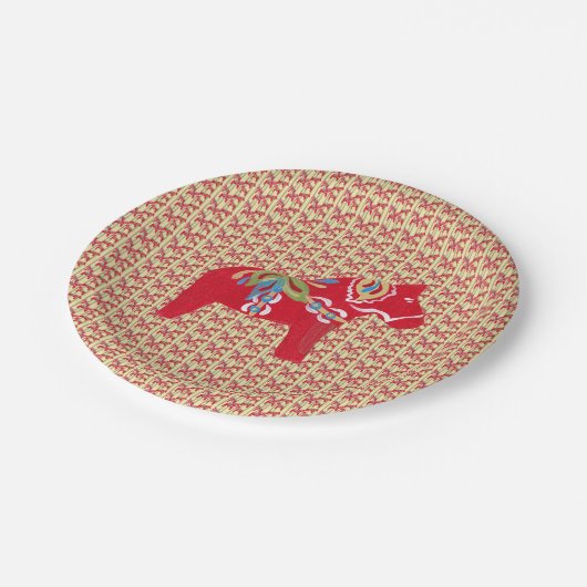 Dala Horses Papieren Bordje (Gekanteld)