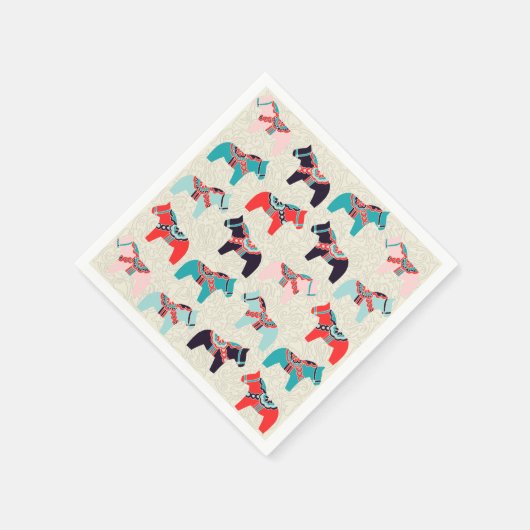 Dala Horses Papieren servetten (Hoek)