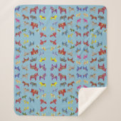 Dala Horses Sherpa Deken (Voorkant)