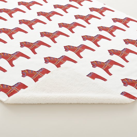 Dala Horses Sherpa Deken (3/4)