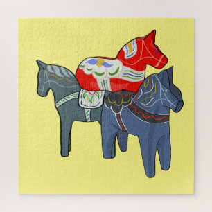 Dala Horses Square Legpuzzel