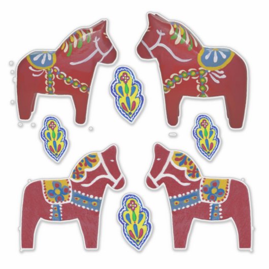 Dala Horses Sticker (Voorkant)