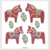 Dala Horses Sticker (Vel)