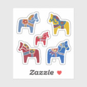 Dala Horses Sticker (Vel)