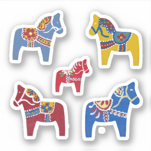 Dala Horses Sticker (Voorkant)