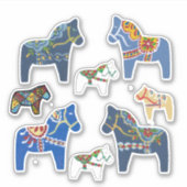 Dala Horses Sticker (Voorkant)