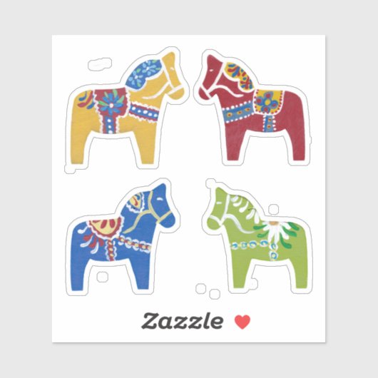 Dala Horses Sticker (Vel)