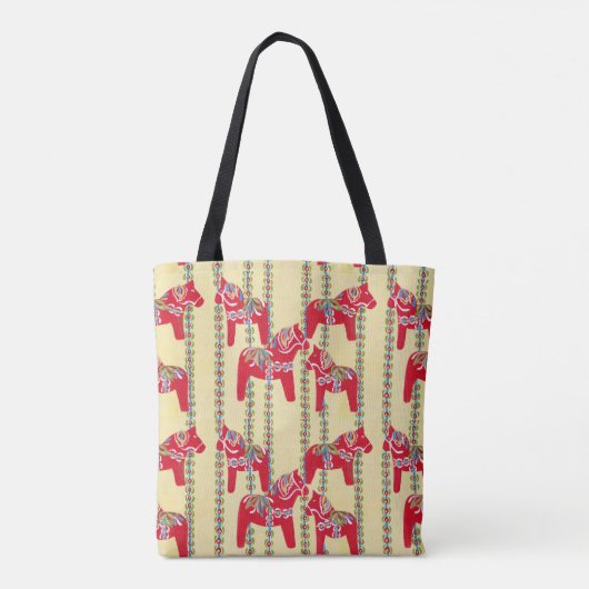 Dala Horses Tote Bag (Achterkant)