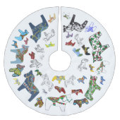 Dala Horses Tree Skirt Kerstboom Rok (Voorkant)