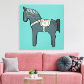 Dala-paard Canvas Afdruk (Insitu (Woonkamer))