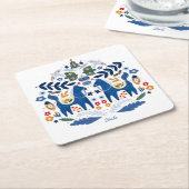 Dala Paard - Home Sweet Home Kartonnen Onderzetters (Schuin)