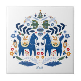 Dala Paard - Home Sweet Home Tegeltje