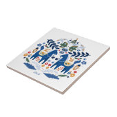 Dala Paard - Home Sweet Home Tegeltje (Zijkant)