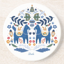 Dala Paard - Home Sweet Home Zandsteen Onderzetter