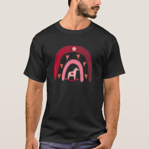 Dala-paard Kerst Regenboog Moederdag Eenhoorn T-shirt