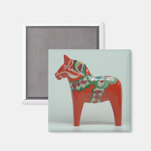 DALA PAARD magneet (rood) (Voorkant / Achterkant)