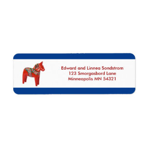 Dala Paard Scandinavië Etiket