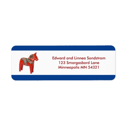 Dala Paard Scandinavië Etiket (Voorkant)