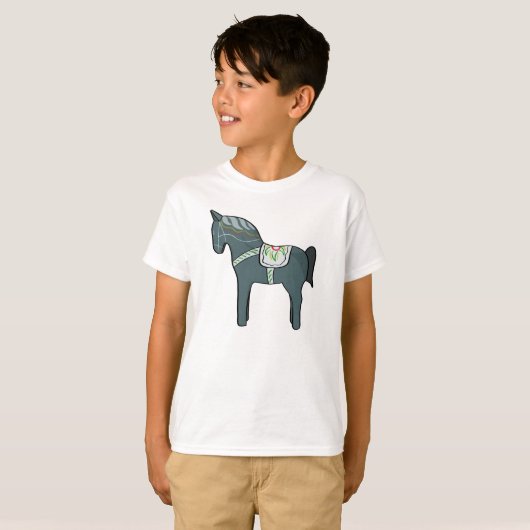 Dala-paard T-shirt (Voorkant volledig)