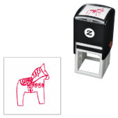 Dala Paard Zelfinkt Stempel (In situ)