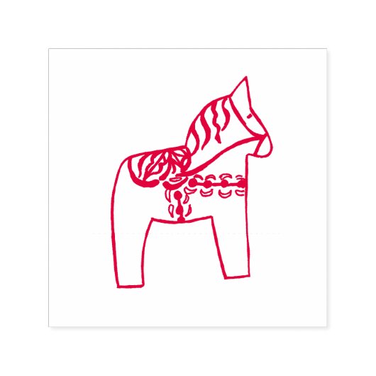 Dala Paard Zelfinkt Stempel (Design)