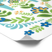 Dala paarden Blauwgroen Poster (Hoek)