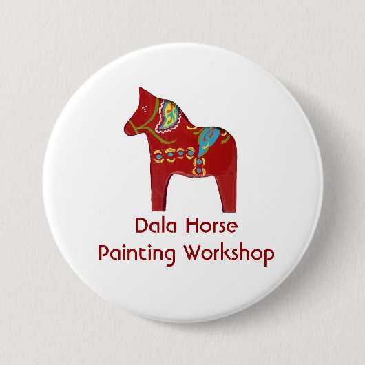 Dala Paardenschilderwerkplaats Button (Voorkant)