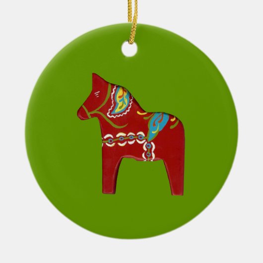 Dala-paardornament Keramisch Ornament (Voorkant)