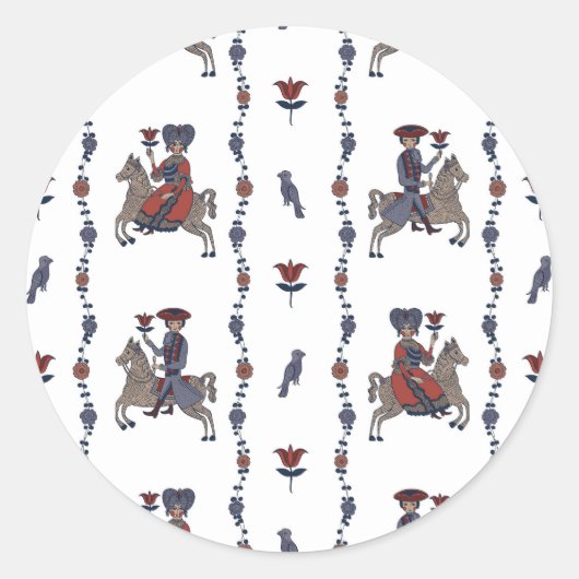 Dala W - Ronde Stickers voor briefpapier (Voorkant)