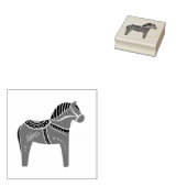 Dalah paard ontwerp/silhouet/patroon rubberstempel (Gestempeld)