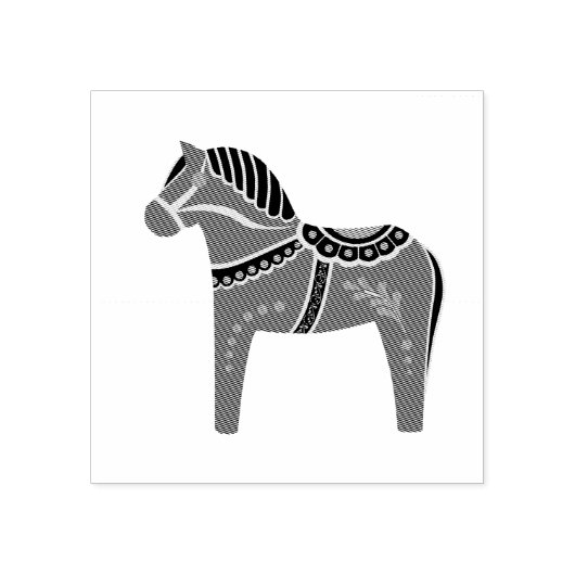 Dalah paard ontwerp/silhouet/patroon rubberstempel (Afrduk)