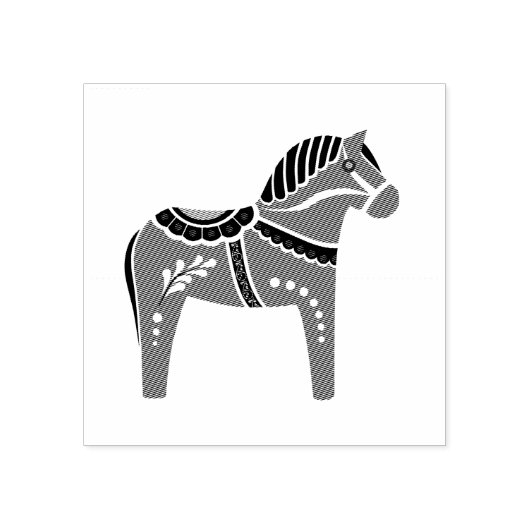 Dalah paard ontwerp/silhouet/patroon rubberstempel (Afrduk)
