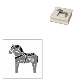 Dalah paard ontwerp/silhouet/patroon rubberstempel (Gestempeld)