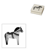 Dalah paard ontwerp/silhouet/patroon rubberstempel (Gestempeld)