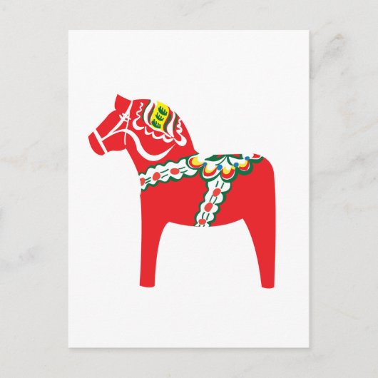 Dalahäst | Dala-paard Briefkaart (Voorkant)