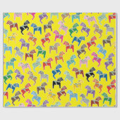 Dalahäst pattern cadeaupapier (Vlak)