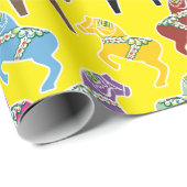 Dalahäst pattern cadeaupapier (Rol Hoek)