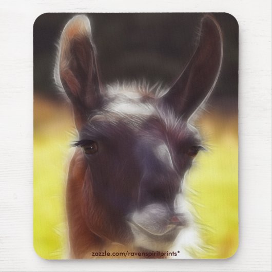 Dalai de LLAMA Fun Animal Mousepad Muismat (Voorkant)