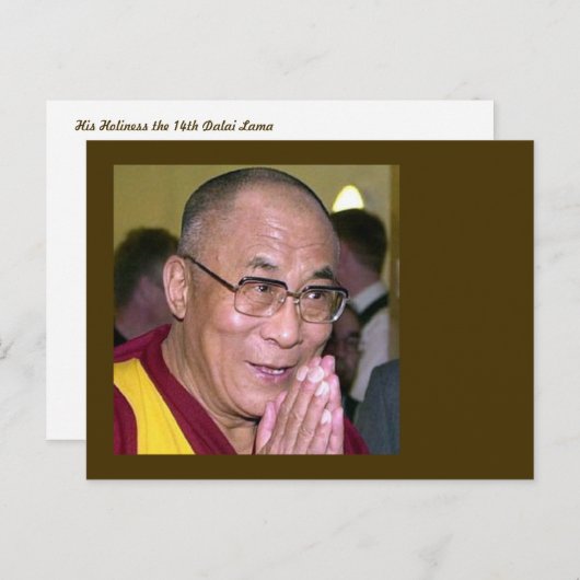 Dalai Lama Briefkaart (Voorkant / Achterkant)